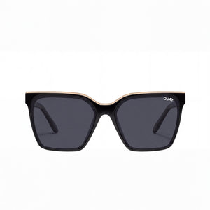 Quay Level Up Rectangle Sunglasses for Women — front view, Plastic frame
