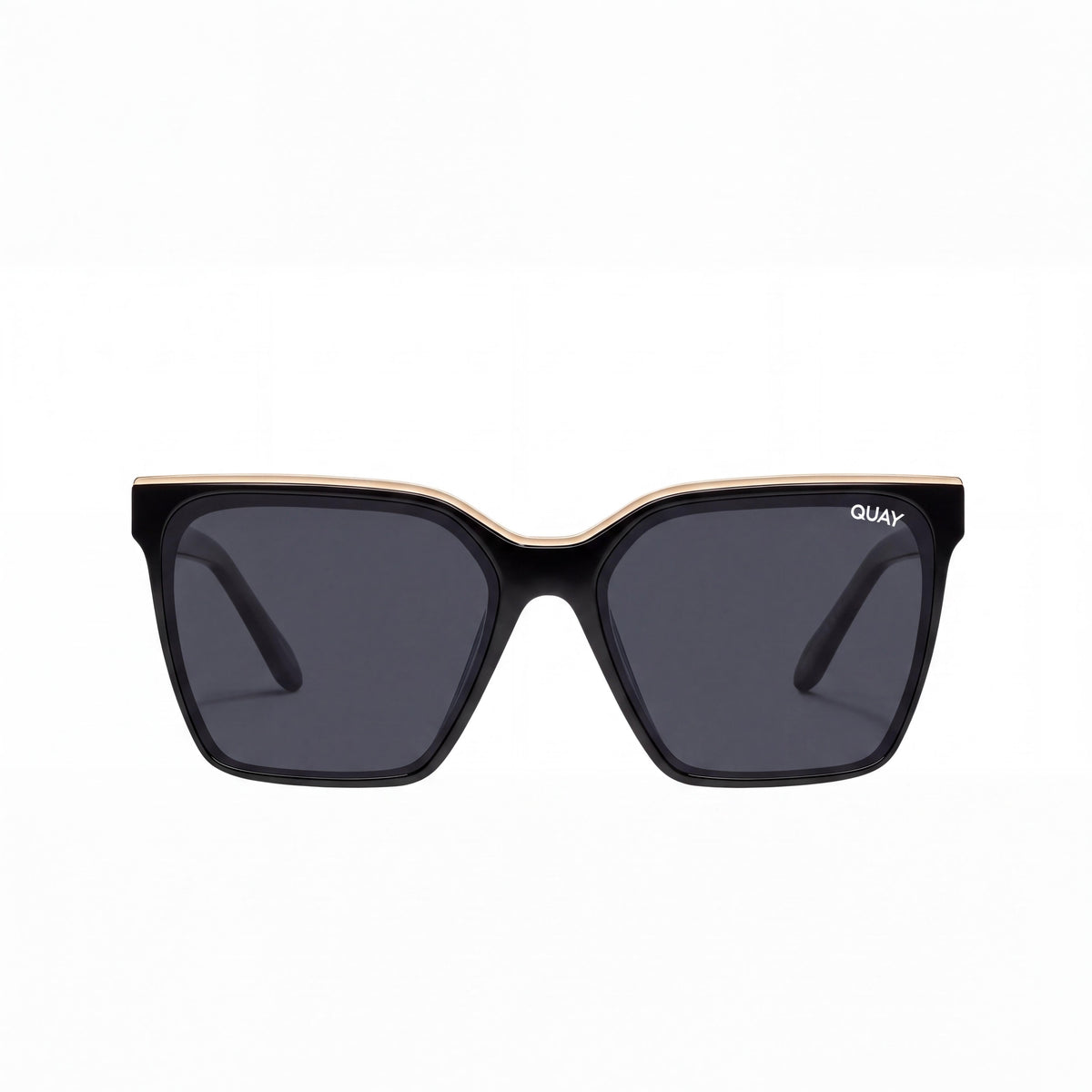 Quay Level Up Black Rectangle Sunglasses for Women, 60mm, Photo 2