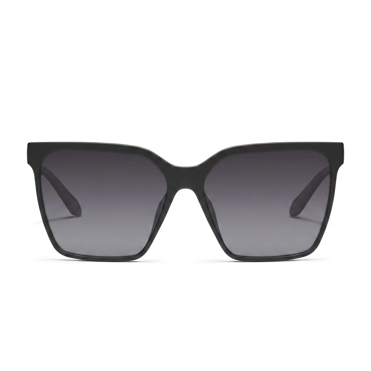 Quay Level Up Remixed Matte Black Square Sunglasses for Women, Photo 2