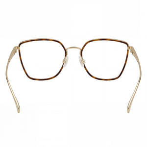 Rag & Bone Eyewear Butterfly Eyeglasses Women — side view, Gold Metal temples