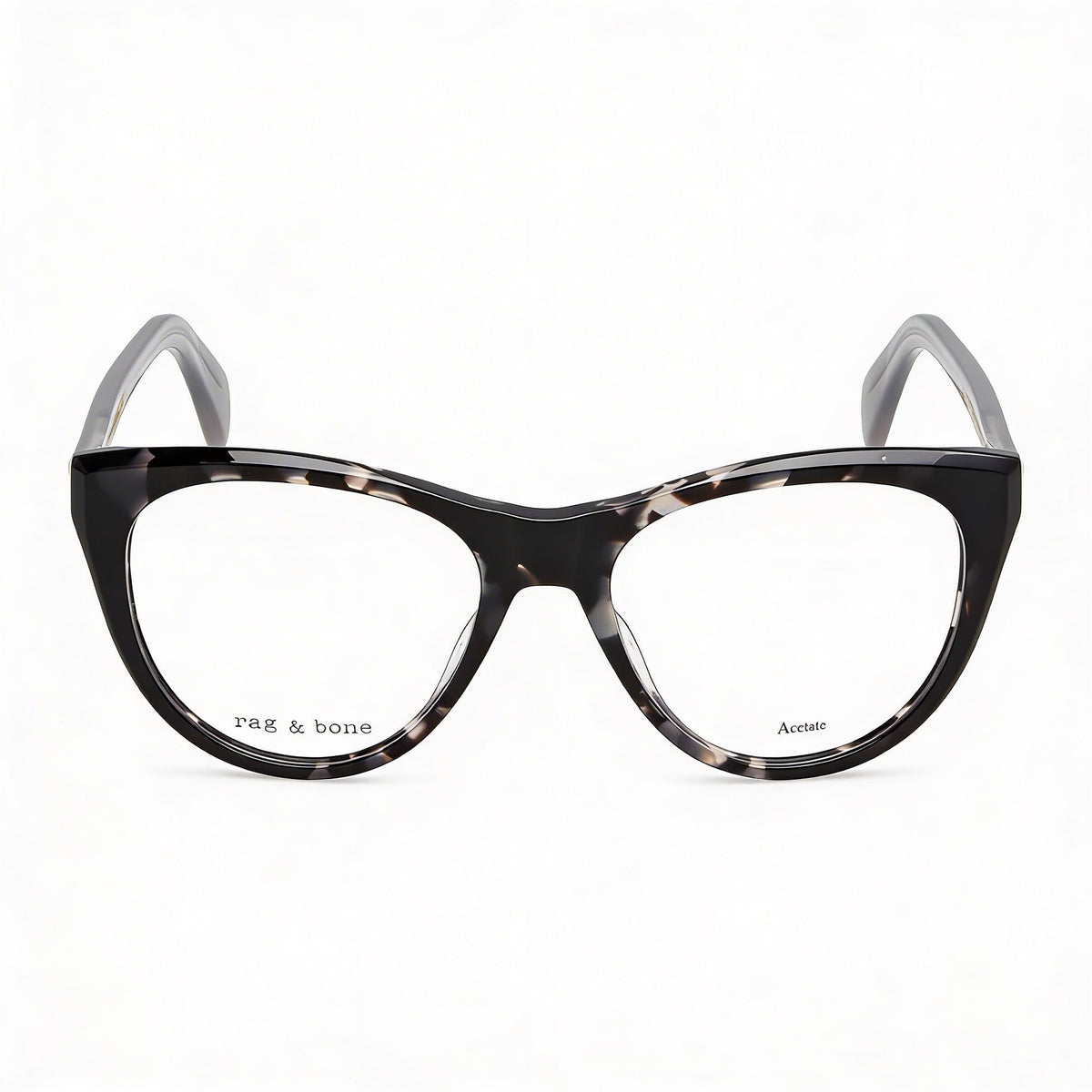 Rag & Bone Grey Havana Rectangle Eyeglasses for Women, Acetate 51mm, Photo 2