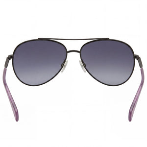 Rag & Bone Modern Pilot Sunglasses Women — side view, Non-Polarized Black lens