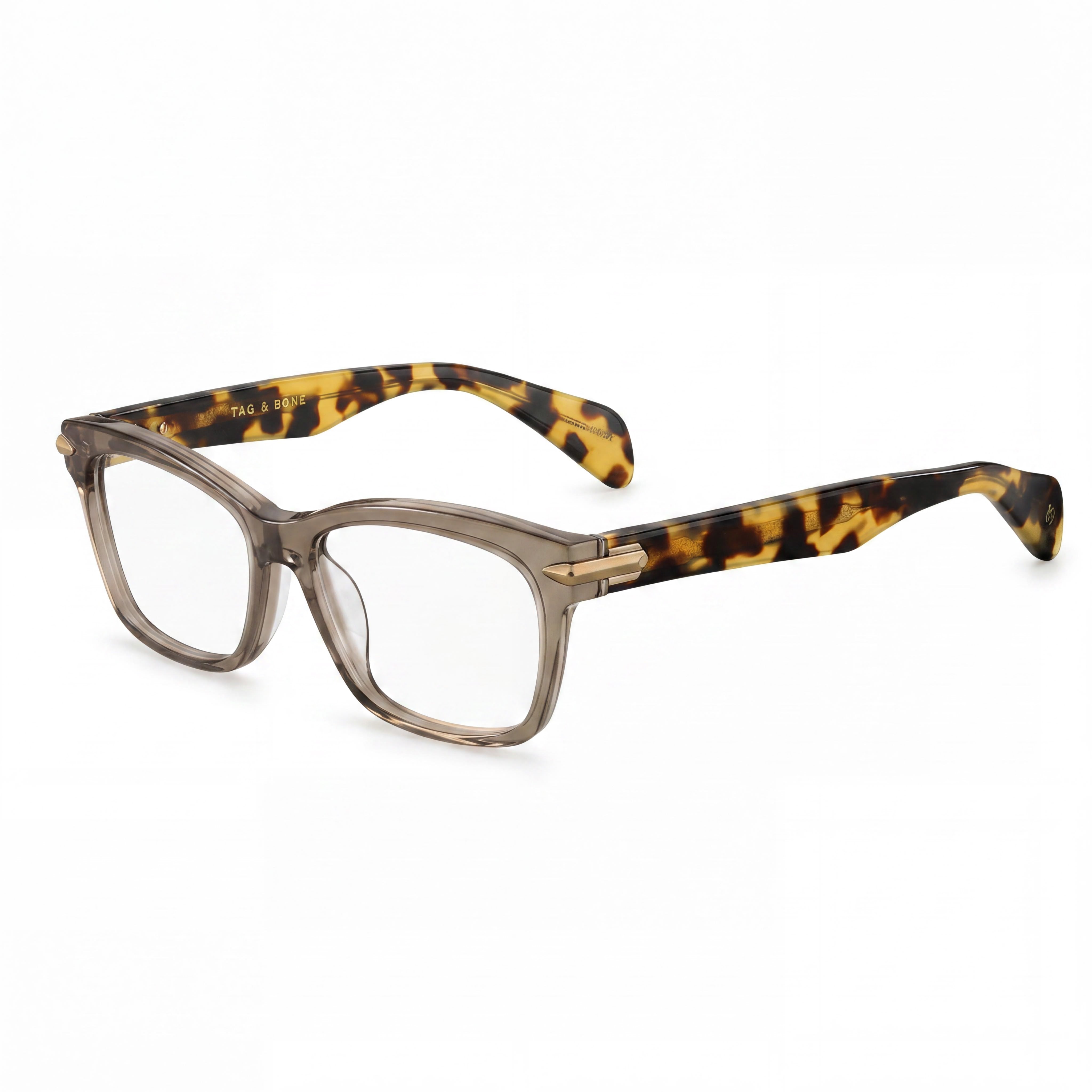 Rag & Bone RNB 3004 Gray Black Square Eyeglasses for Women, Photo 1