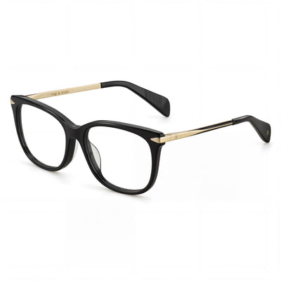 Rag & Bone RNB 3006 Black Square Eyeglasses for Women, Metal frame