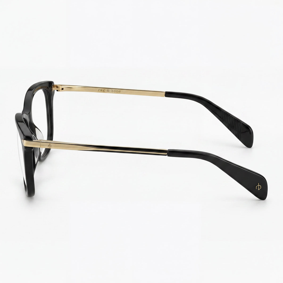 Gafas cuadradas doradas de metal Rag & Bone RNB 3006 para mujer, Photo 3