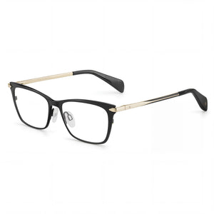 Rag & Bone RNB 3007 Black Rectangle Eyeglasses for Women, Titanium frame