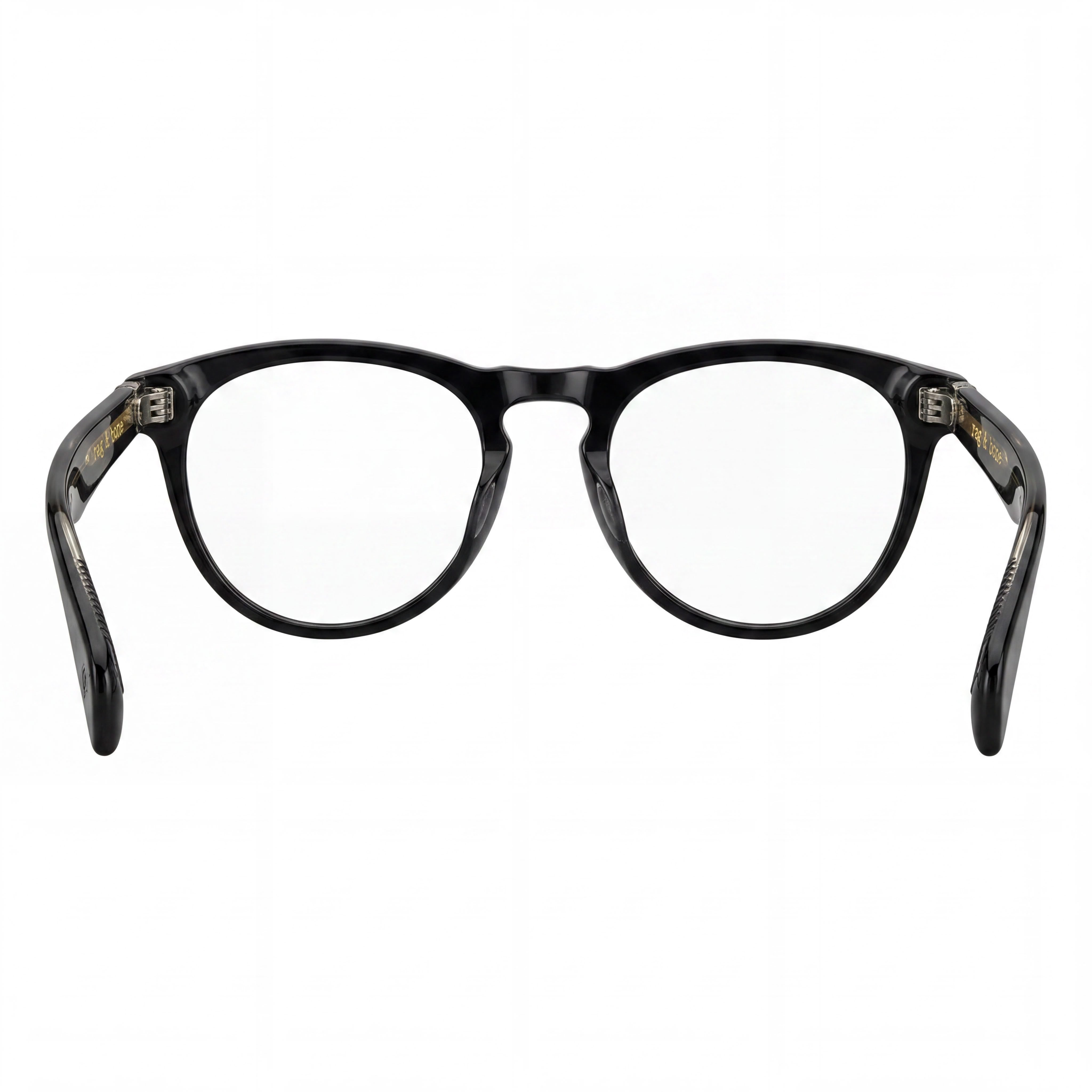 Rag & Bone RNB 7003 Black Round Eyeglasses for Men, Acetate 51mm, Photo 3