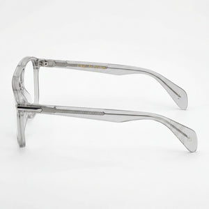 Rag & Bone RNB 7012 Oval Eyeglasses Unisex — side view, Transparent Acetate temples