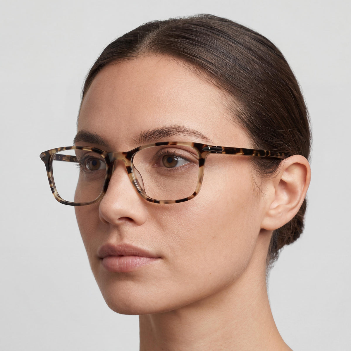 Rag & Bone RNB 7016 Yellow Havana Rectangle Eyeglasses for Women, 53mm, Photo 3