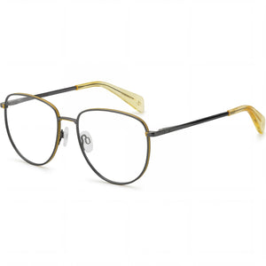 Rag & Bone Rnb 7017 Gray Round Eyeglasses for Women, Polycarbonate lens