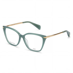 Rag & Bone RNB3005 Green Square Eyeglasses for Women, Acetate frame