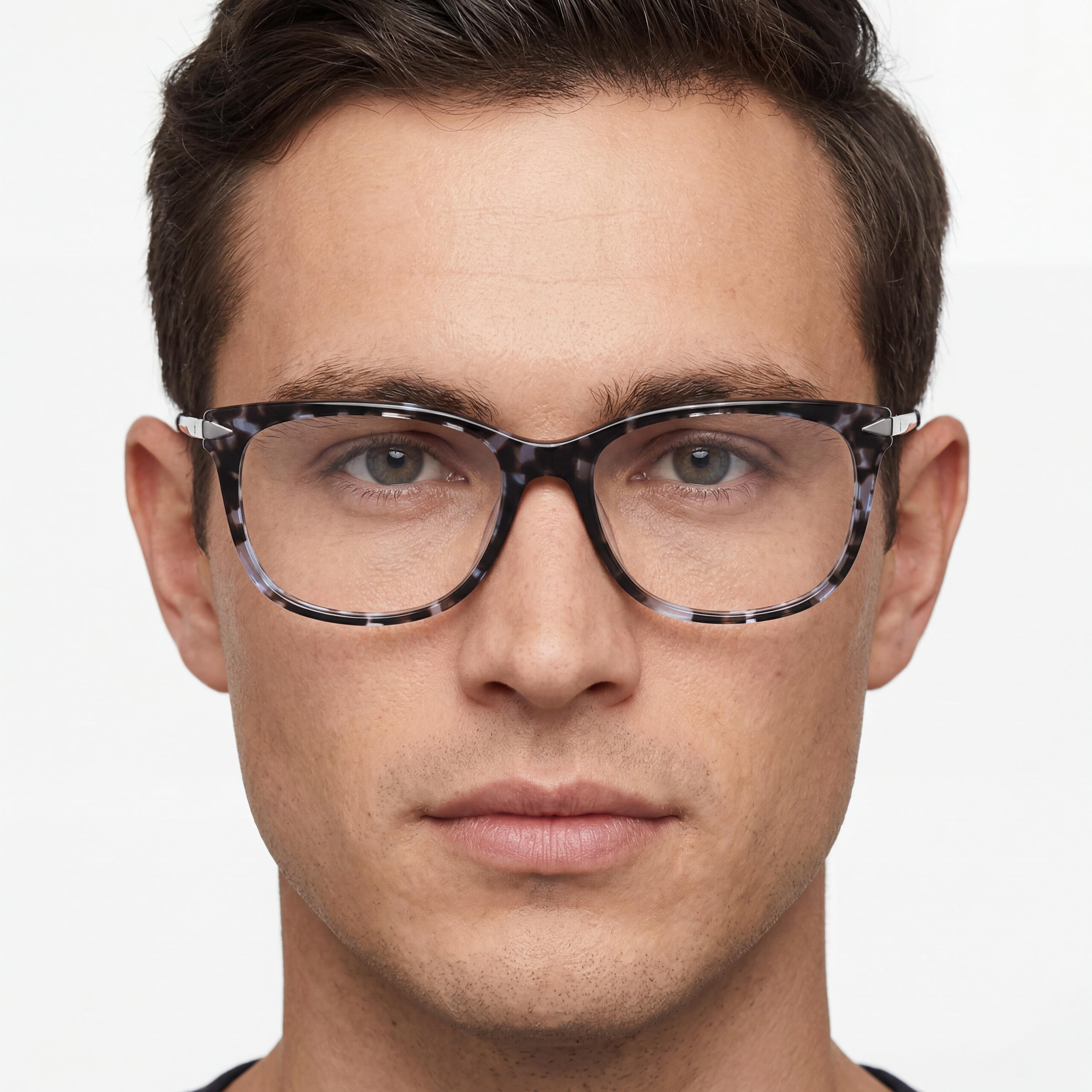 Rag & Bone RNB3006 Blue Havana Square Eyeglasses Unisex, Photo 3