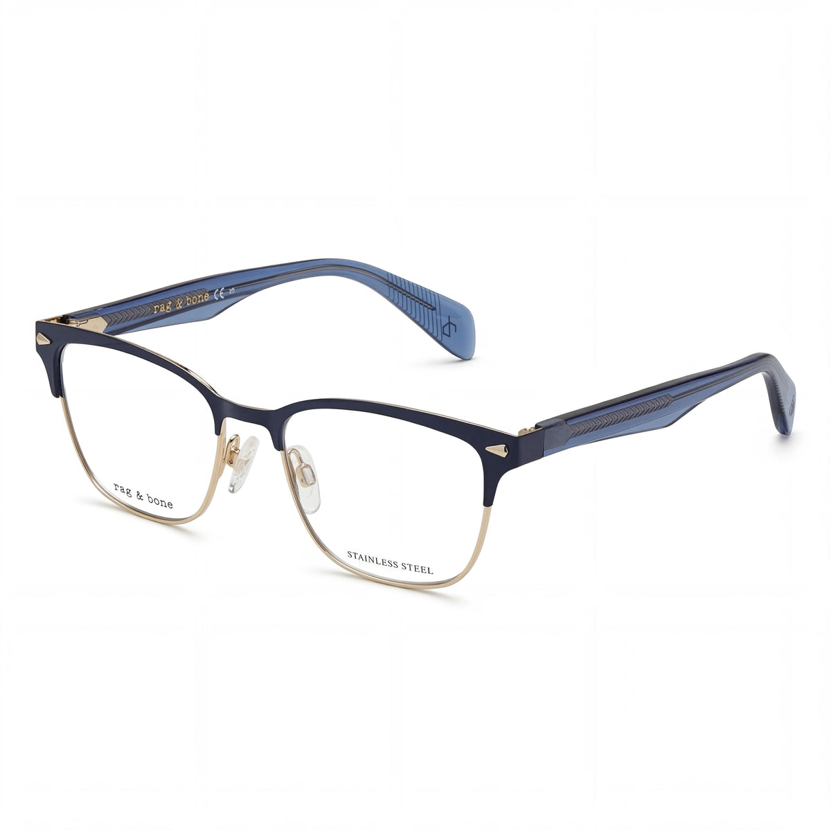 Gafas rectangulares azules Rag & Bone RNB3022 para mujer, Photo 1