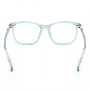 Rag & Bone RNB3031 Rectangle Eyeglasses Women — side view, Blue Acetate temples