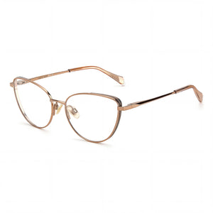Rag & Bone RNB3047 Gold Cat Eye Eyeglasses for Men, Titanium frame