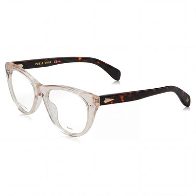 Rag & Bone RNB3054 Transparent Cat Eye Eyeglasses for Women, Acetate frame