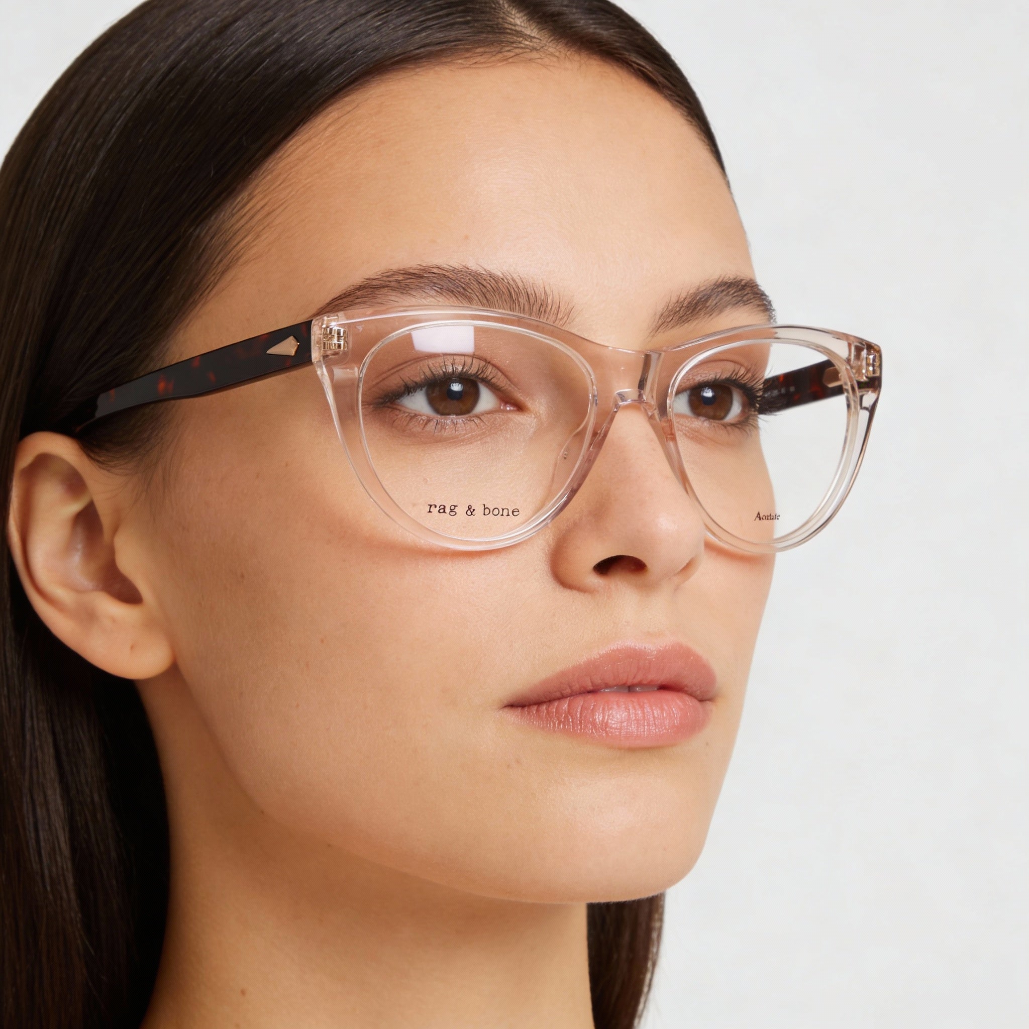 Rag & Bone RNB3054 Pink Cat Eye Eyeglasses for Women, Acetate 51mm, Photo 4