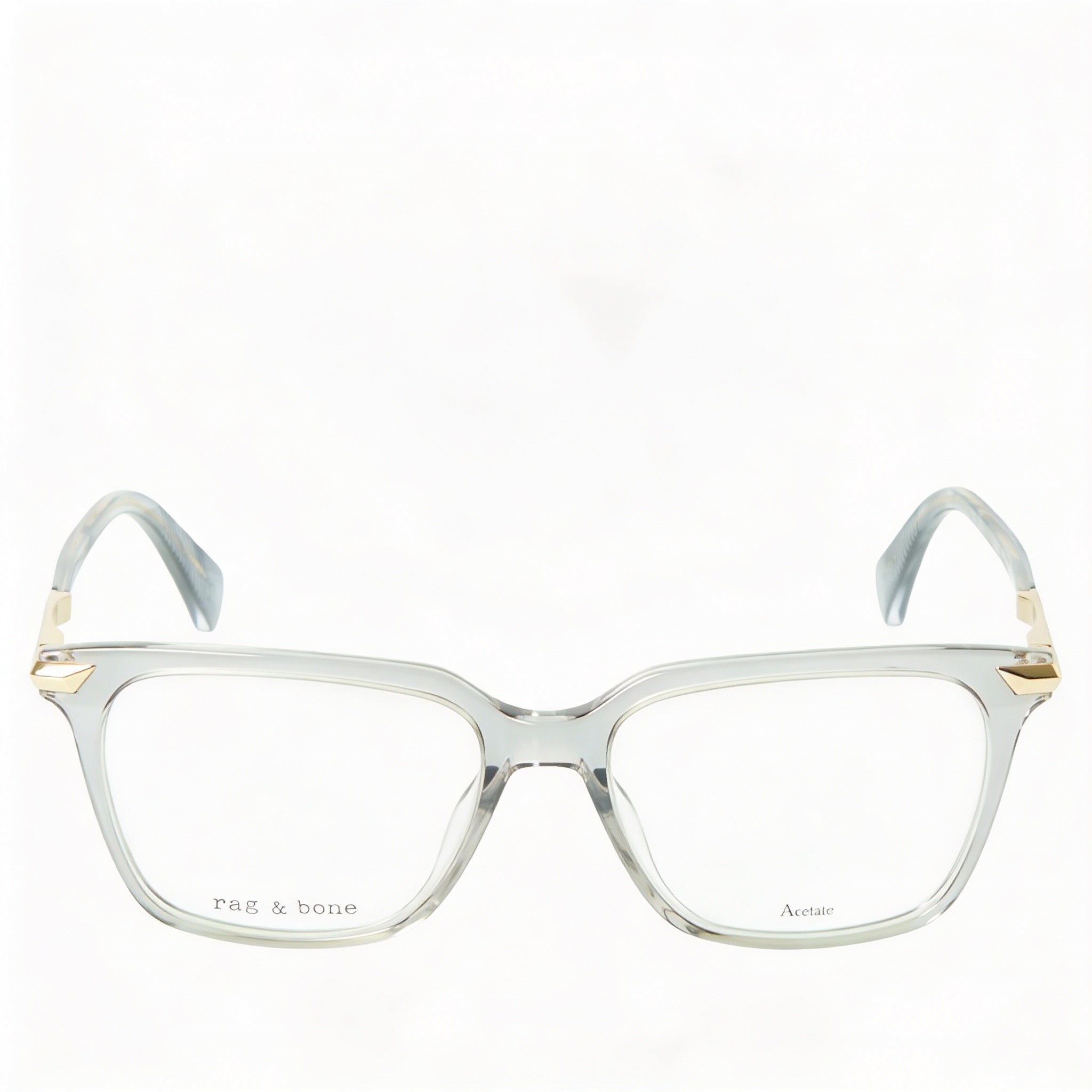 Rag & Bone RNB3055 Gray Rectangle Eyeglasses for Women, Acetate 51mm, Photo 2