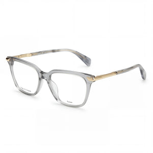 Rag & Bone RNB3055 Gray Rectangle Eyeglasses for Women, Acetate frame