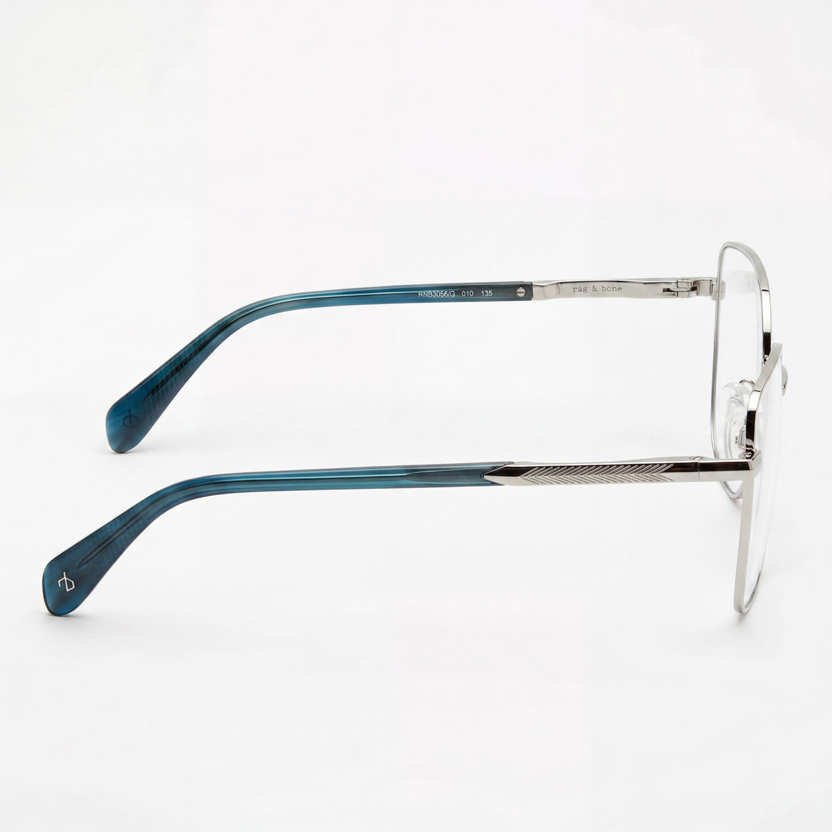 Rag & Bone RNB3056/G Palladium Rectangle Eyeglasses for Women, 53mm, Photo 2