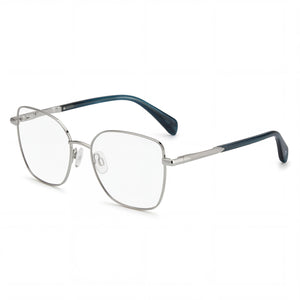 Rag & Bone RNB3056/G Silver Rectangle Eyeglasses for Women, Alloy Steel frame