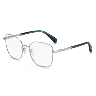 Rag & Bone RNB3056/G Silver Rectangle Eyeglasses for Women, Alloy Steel frame