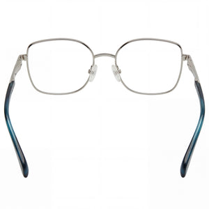 Rag & Bone RNB3056/G Rectangle Eyeglasses Women — side view, Silver Alloy Steel temples