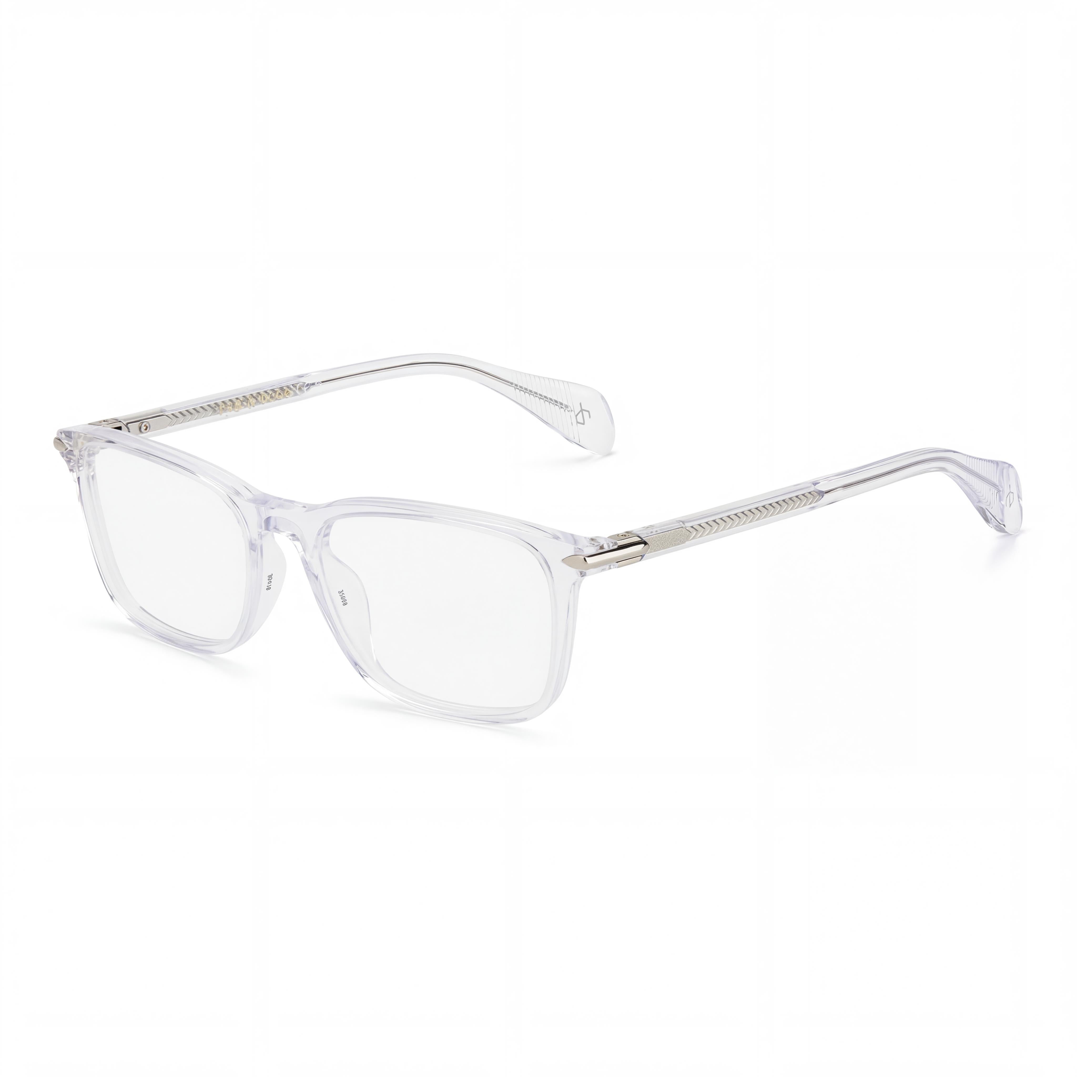 Rag & Bone RNB7016 Crystal Rectangle Eyeglasses for Men, Photo 1