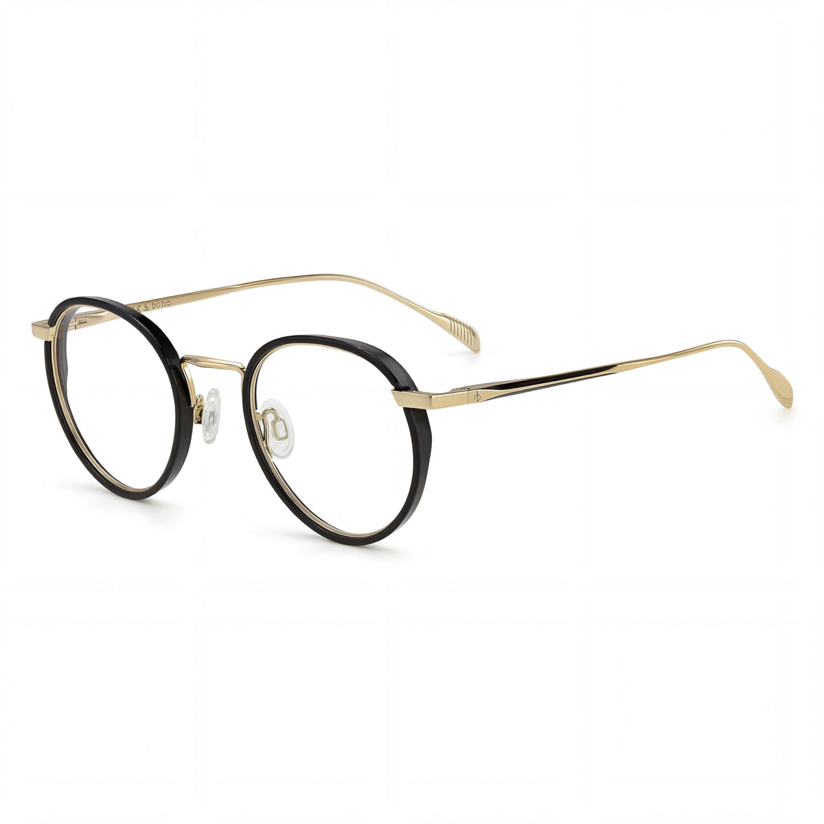 Gafas redondas unisex Rag & Bone RNB7025 doradas y negras, Photo 1