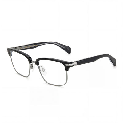 Rag & Bone RNB7038/G Black Rectangle Eyeglasses Unisex, Alloy Steel frame