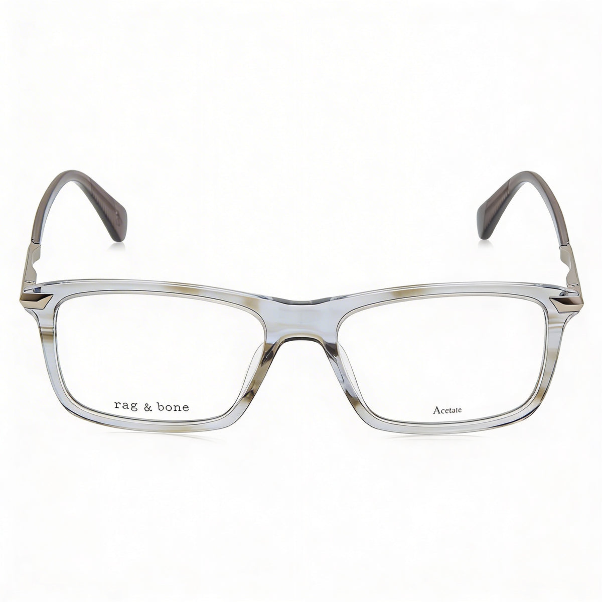 Gafas rectangulares Rag & Bone Rnb7050 Grey Horn para hombre, 54 mm, Photo 2