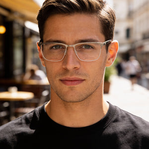 Rag & Bone RNB7051/G Silver Eyeglasses Men — lifestyle wear, office and reading