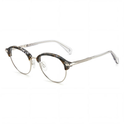 Rag & Bone RNB8004 Havana Rectangle Eyeglasses for Men, Alloy Steel frame