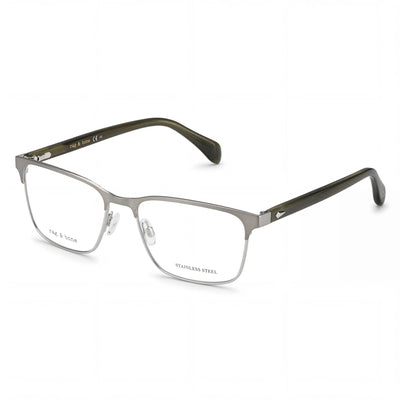 Rag & Bone Silver Rectangle Eyeglasses for Men frame