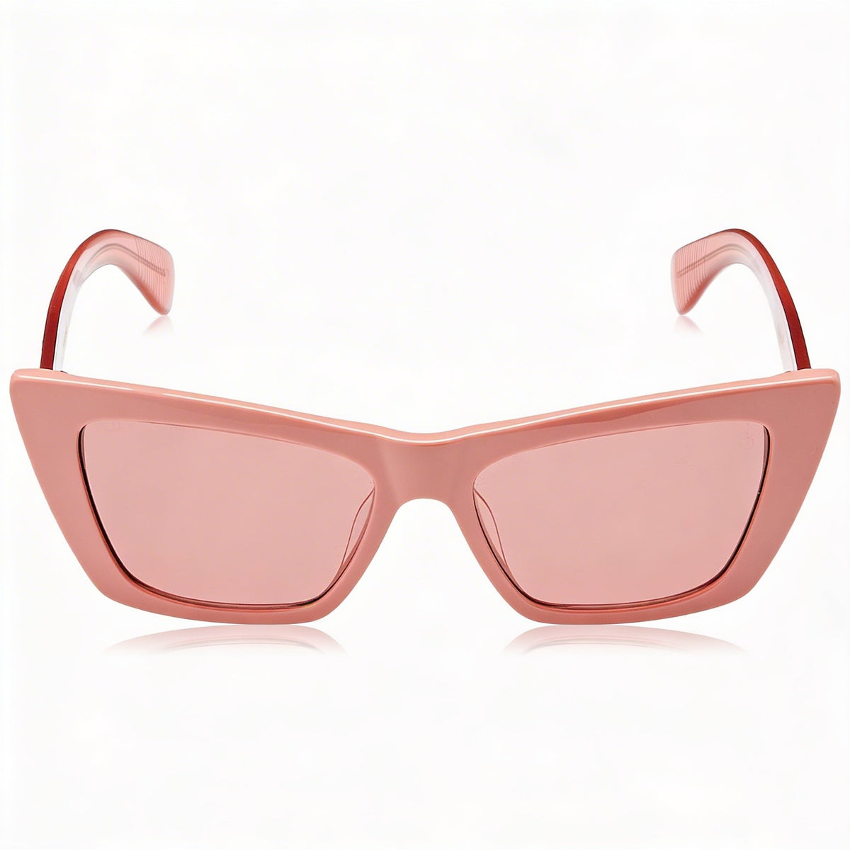 Gafas de sol rag & bone casual para mujer, montura de acetato rosa con lentes burdeos, protección UV, ligeras, aptas para lentes graduadas, 53 mm, Photo 2