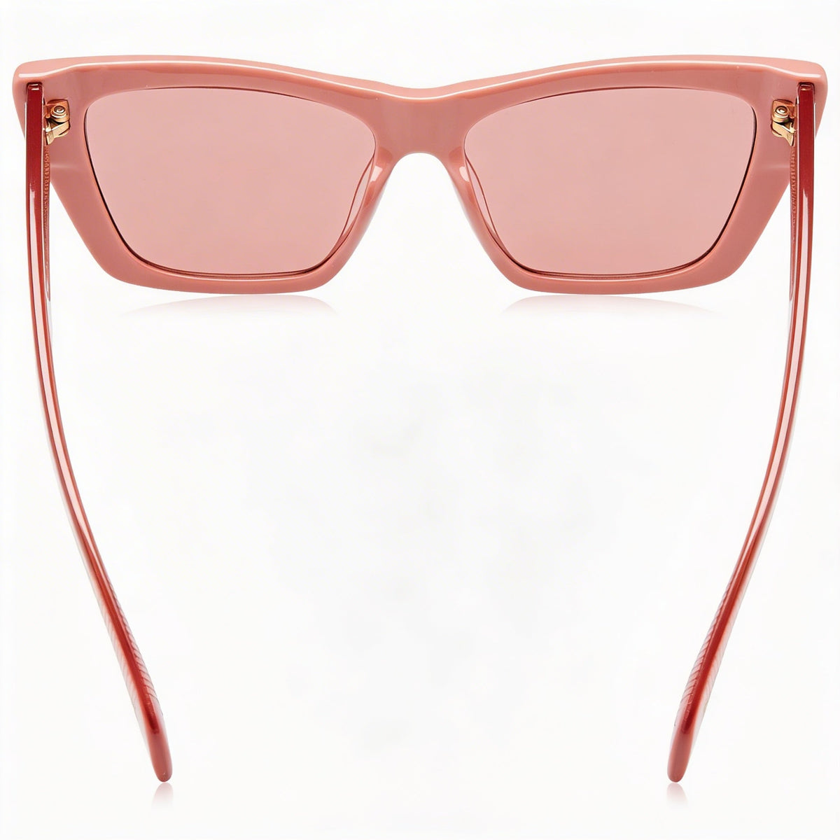 Gafas de sol rag & bone casual para mujer, montura de acetato rosa con lentes burdeos, protección UV, ligeras, aptas para lentes graduadas, 53 mm, Photo 3