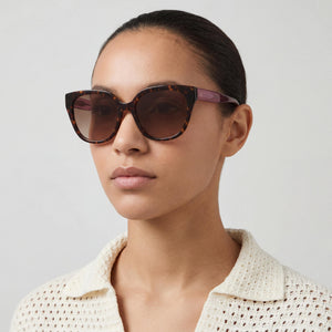 Rag & Bone Classic Square Sunglasses for Women — interior view, Non-Polarized lens detail