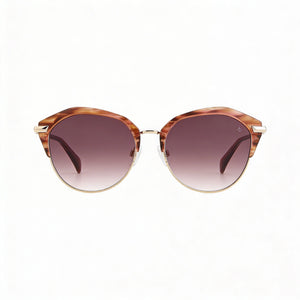 Rag & Bone Oval Sunglasses for Women — front view, Stainless Steel frame