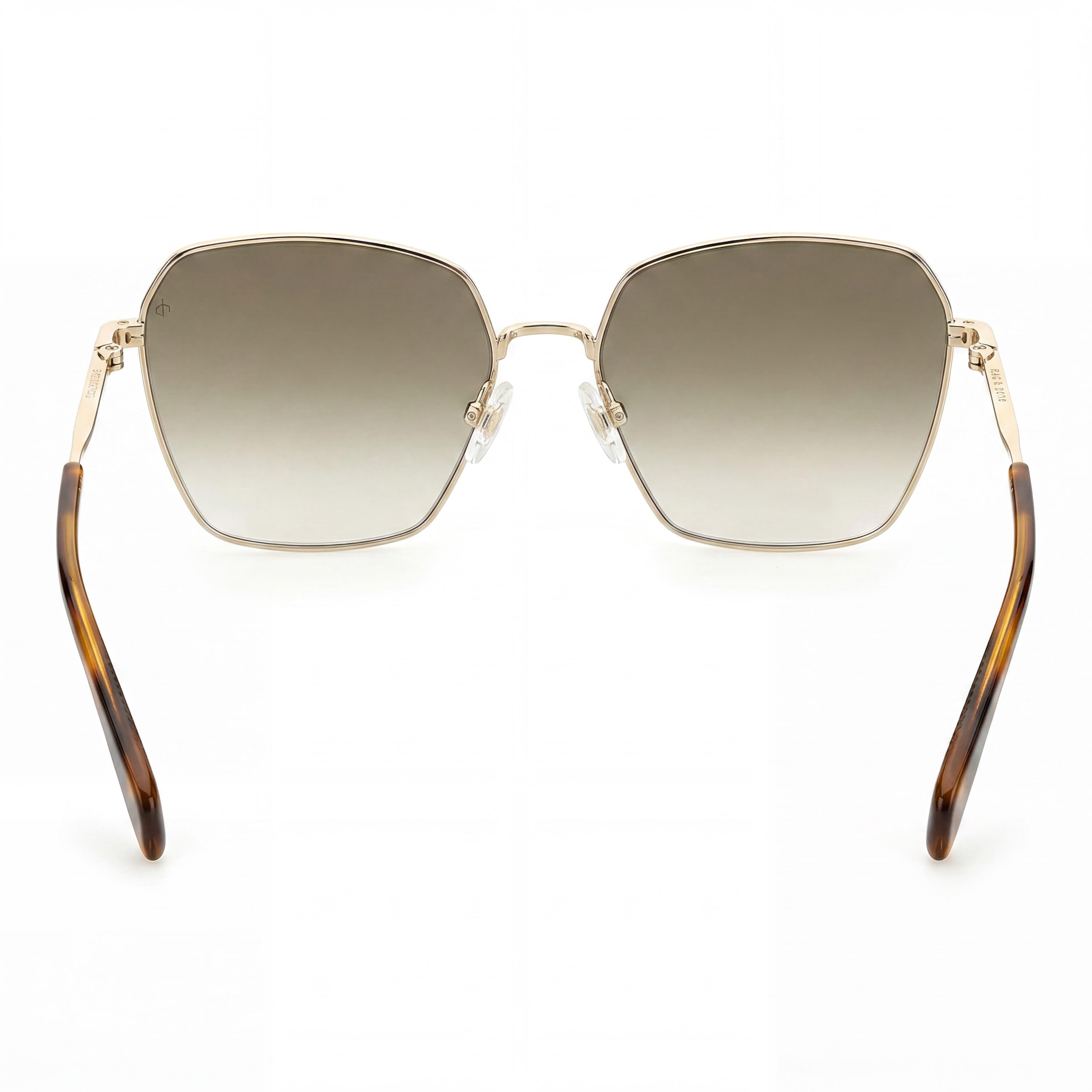 Gafas de sol Rag &amp; Bone Butterfly para mujer, de aleación de acero, con lentes de policarbonato no polarizadas, color dorado y verde, 58 mm, Photo 4