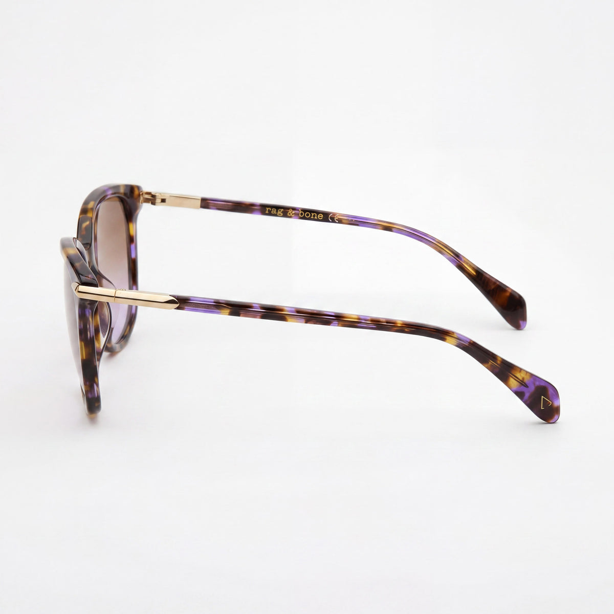 Rag & Bone Brown Violet Havana Rectangle Sunglasses for Women, 55mm, Photo 2