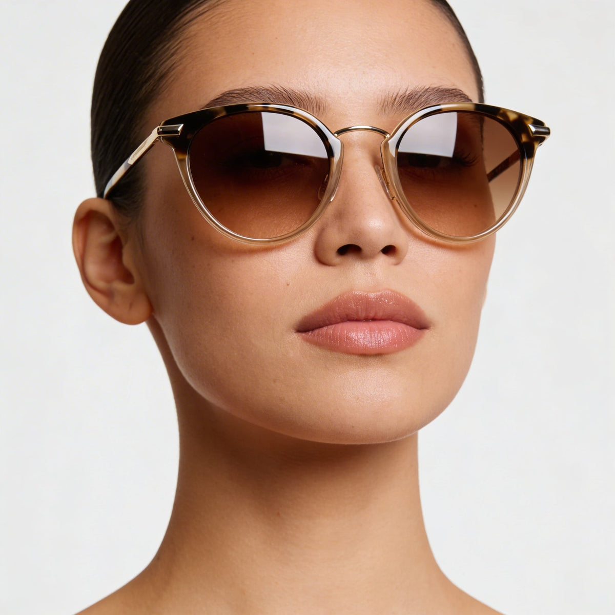 Rag & Bone RNB1058/G/S Havana Honey Round Sunglasses for Women, 53mm, Photo 3