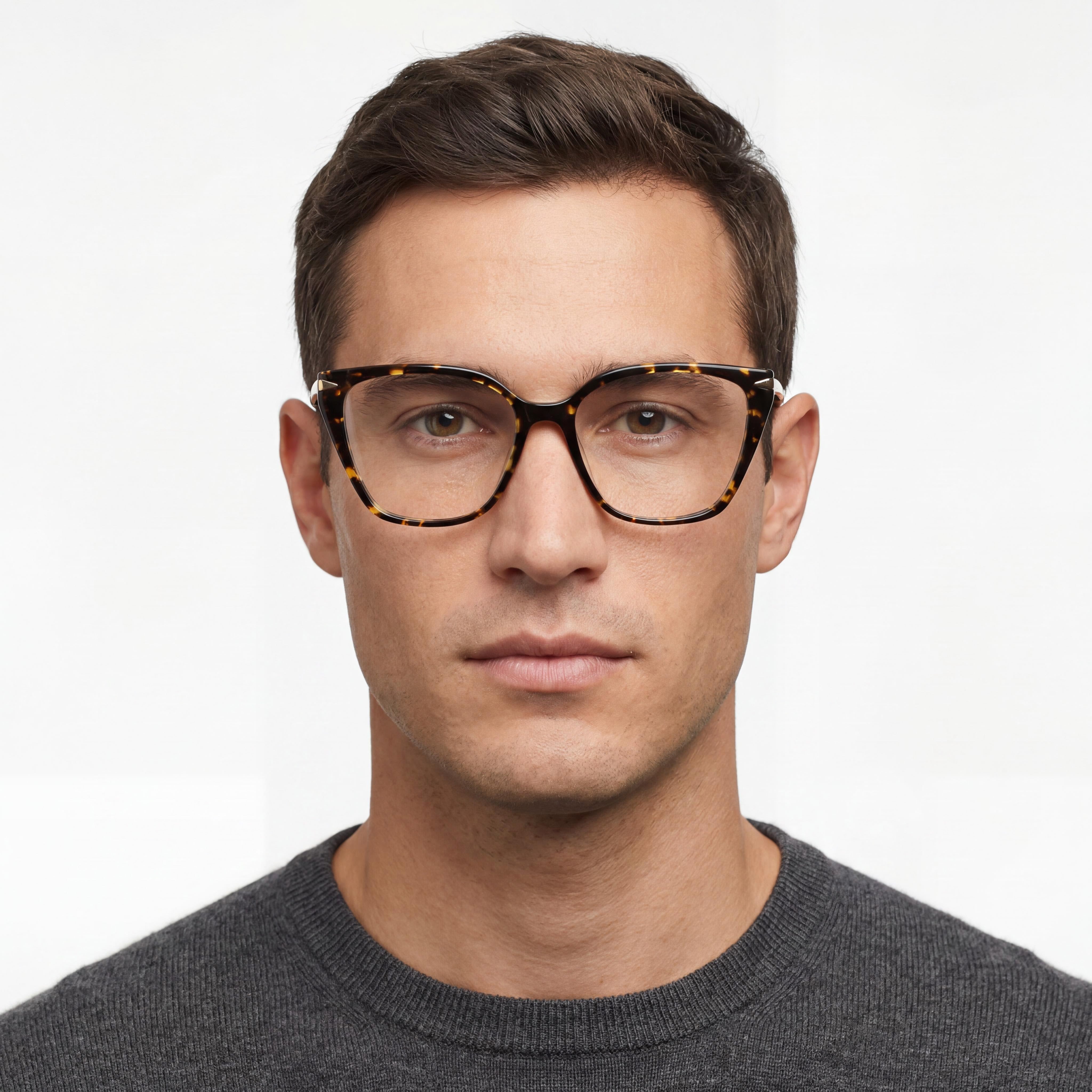 Gafas de sol cuadradas para hombre Rag & Bone Havana Gold, acetato de 53 mm, Photo 4