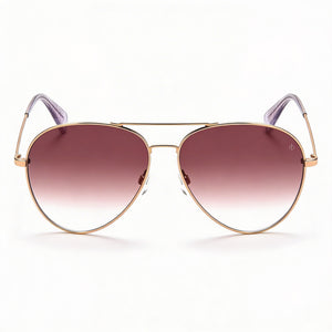 Rag & Bone Modern Aviator Sunglasses for Women — front view, Stainless Steel frame