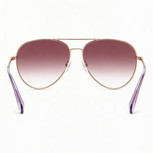 Rag & Bone Modern Aviator Sunglasses for Women — interior view, Non-Polarized lens detail