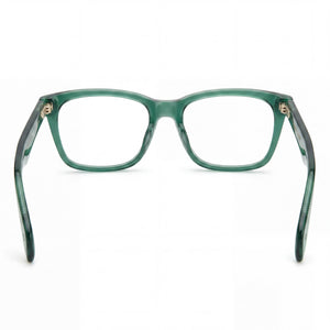 Rag & Bone Modern Square Eyeglasses for Women — interior view, Polycarbonate demo lenses