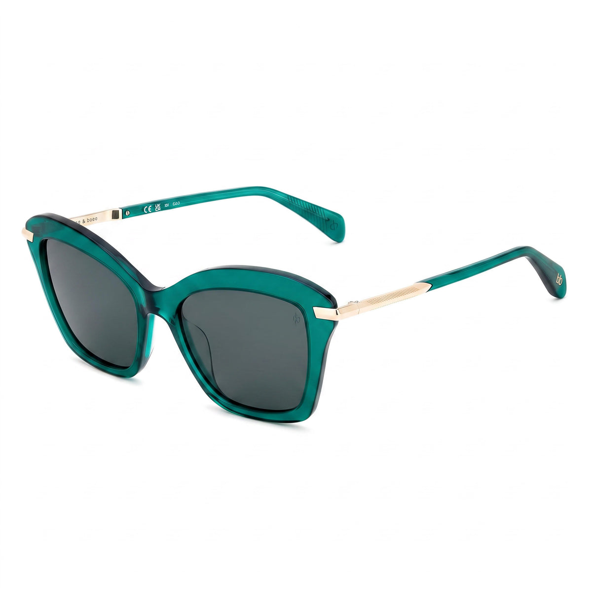 Gafas de sol de ojo de gato Rag & Bone Modern Heritage verdes para mujer, 53 mm, Photo 1
