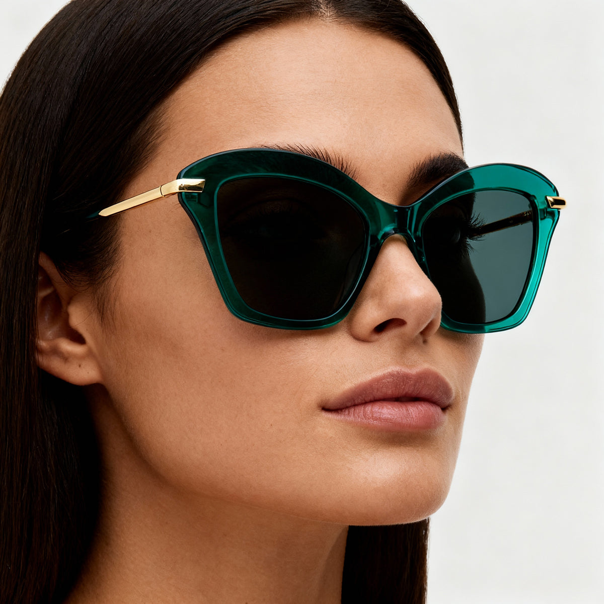 Gafas de sol de ojo de gato Rag & Bone Modern Heritage verdes para mujer, 53 mm, Photo 3