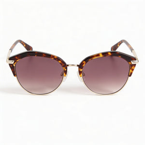 Rag & Bone Modern Heritage Cat Eye Sunglasses for Women — front view, Stainless Steel frame