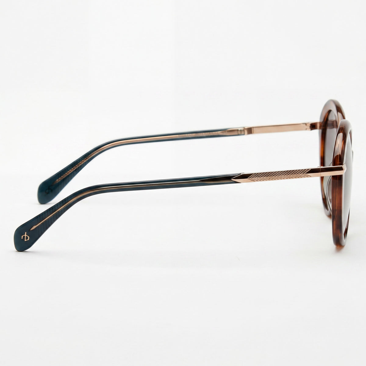 Gafas de sol redondas para mujer Rag & Bone Modern Heritage en color marrón, 56 mm, Photo 3