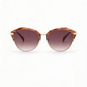 Rag & Bone Modern Heritage Oval Sunglasses for Women — front view, Stainless Steel frame